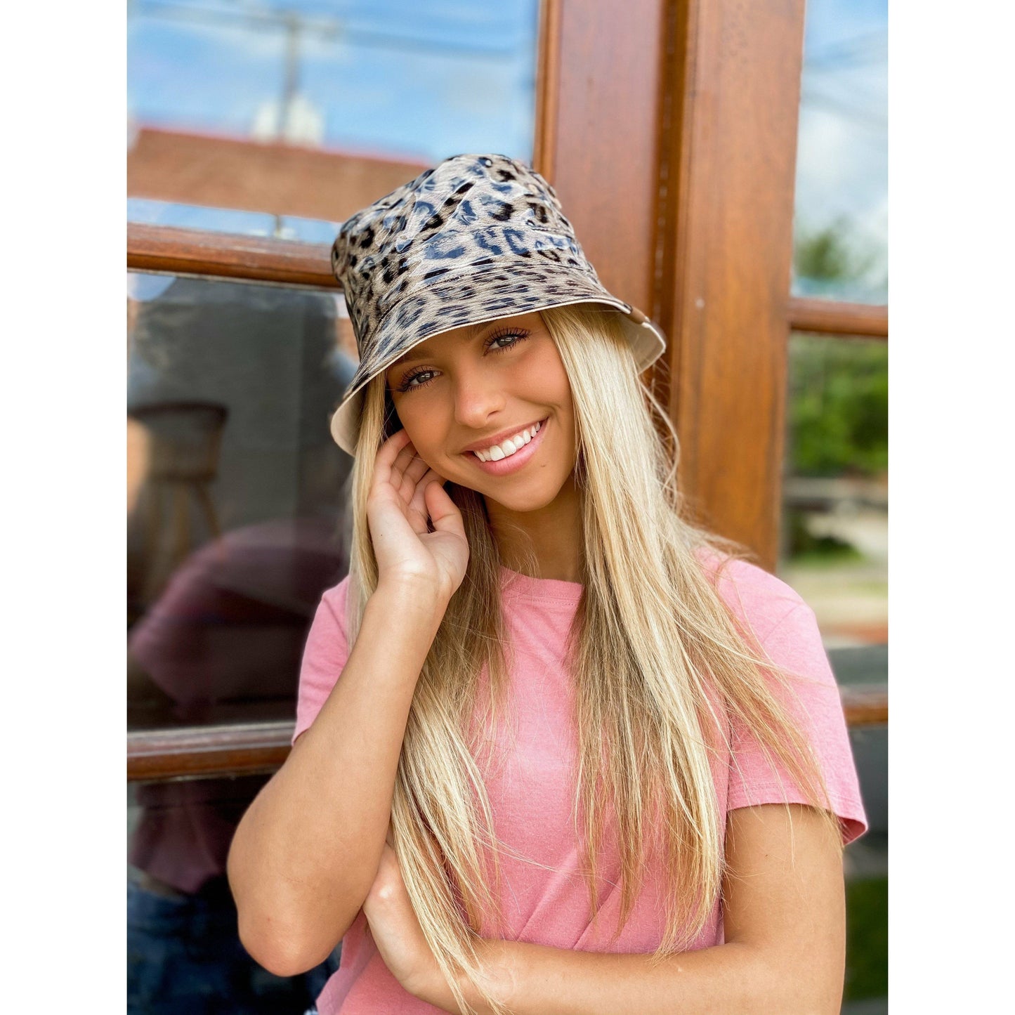 Leopard Reversible Rain Bucket Hat