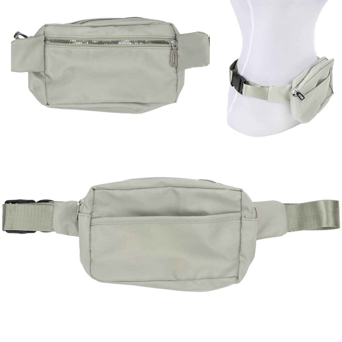 Soft-Hued Multi-Compartment Large Capacity Fanny Pack