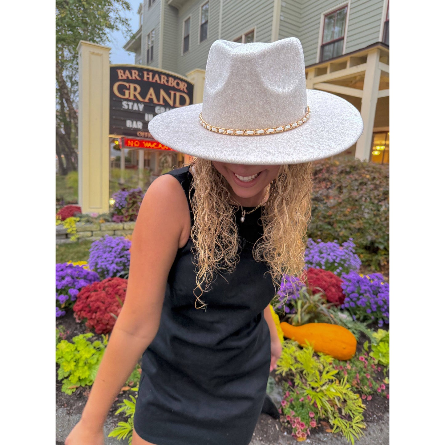 Chain Band C.C Vegan Fabric Hat