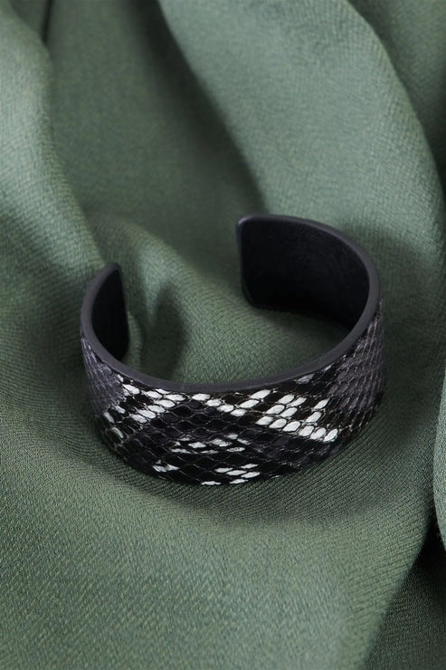 Snakeskin Open Cuff Bracelet