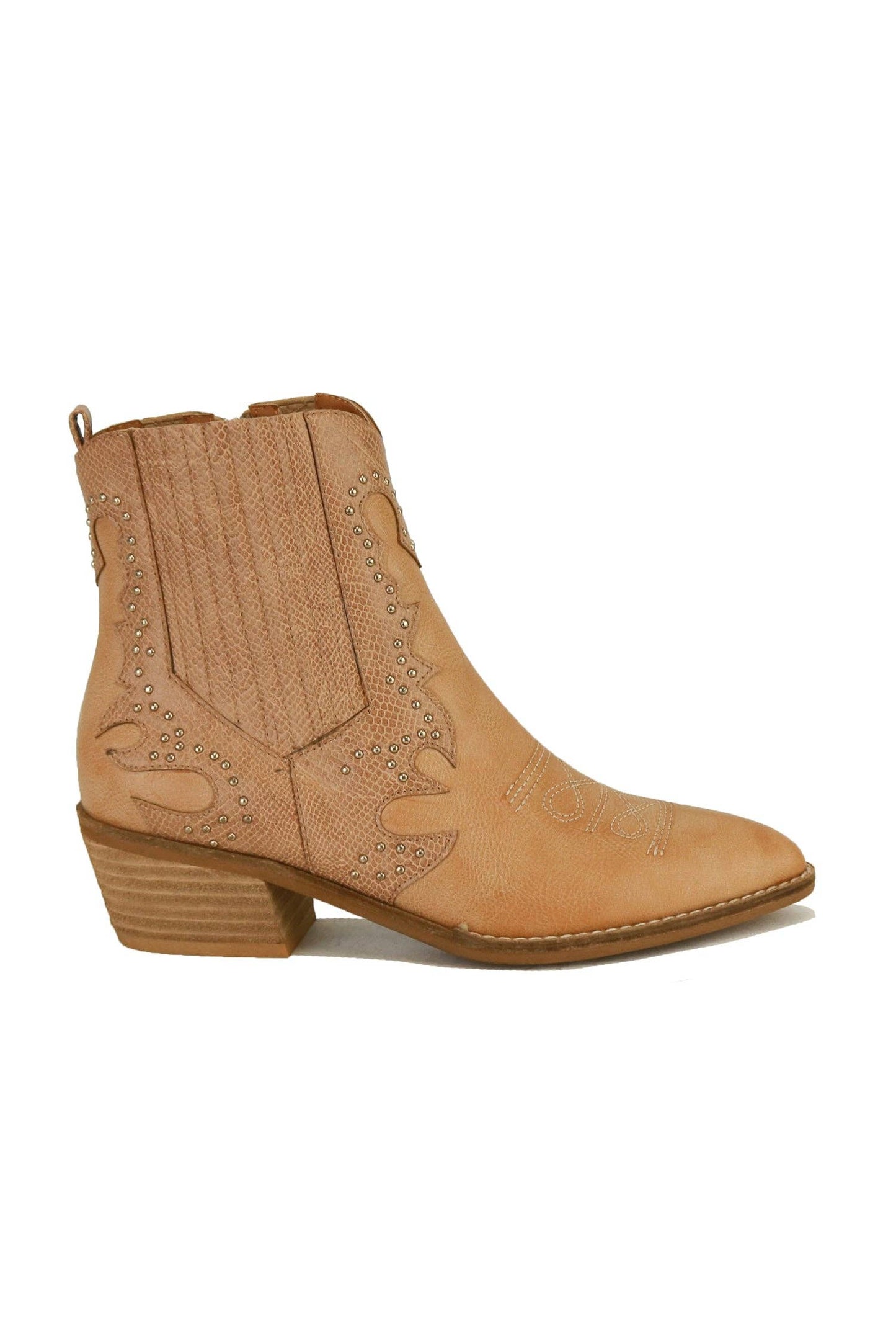Embellished Western Boot: Taupe