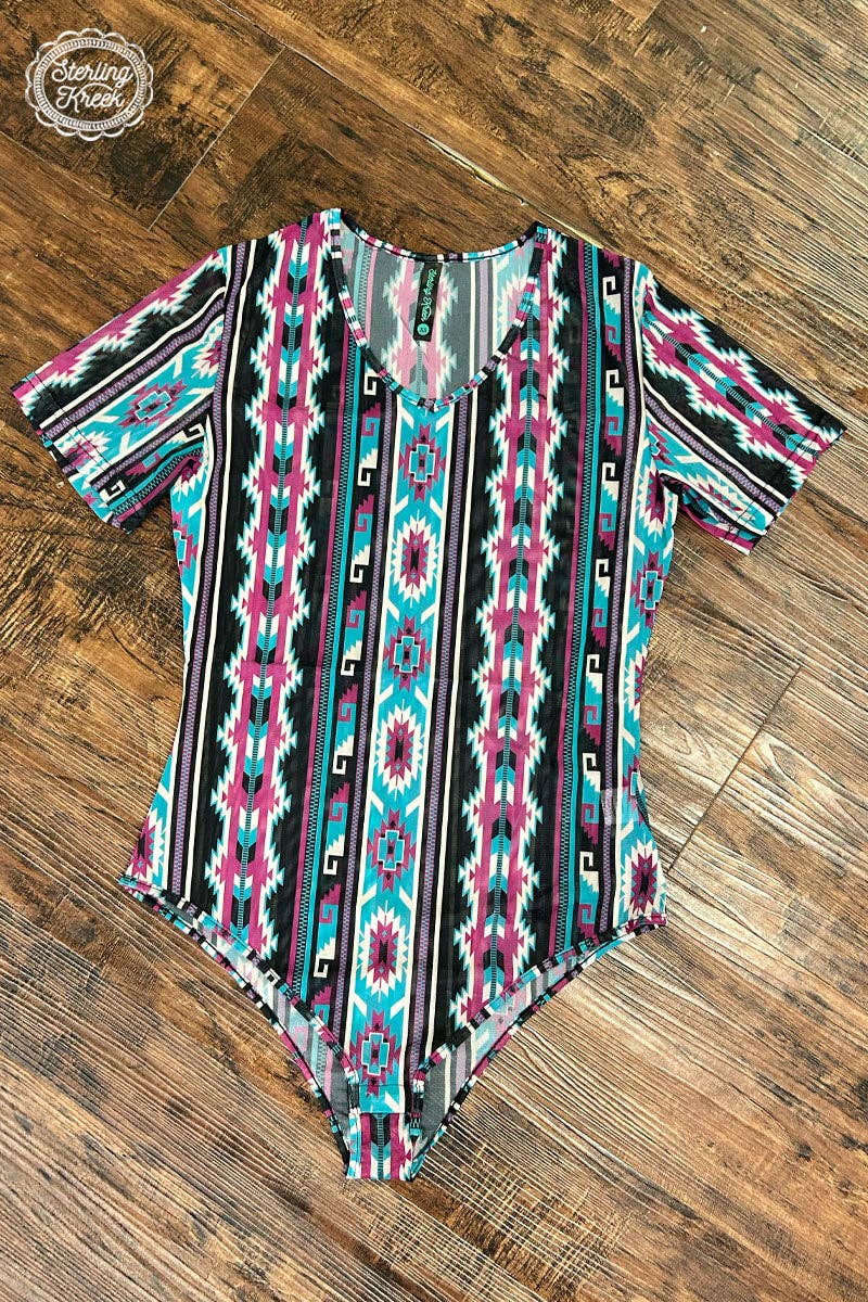 Aztec Mesh Bodysuit – Charlie Chic Boutique