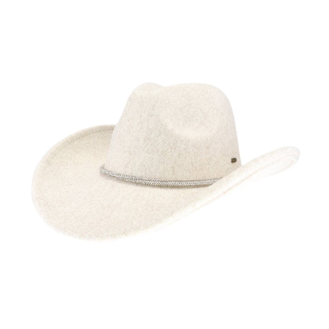 Reno Vegan Fabric Cowboy Hat: Burgundy