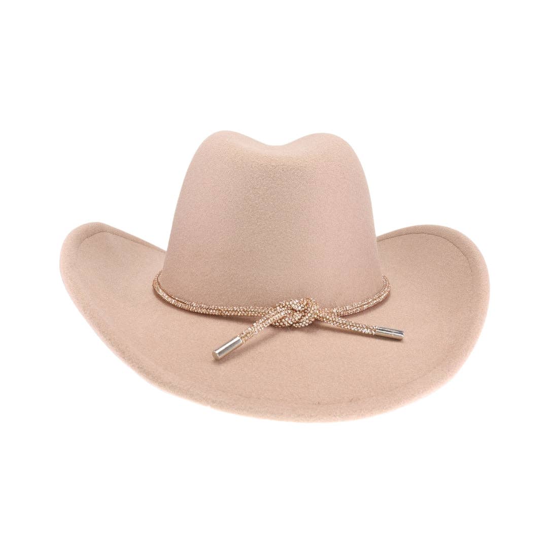 Reno Vegan Fabric Cowboy Hat: Rose