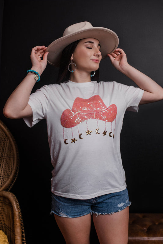 Starry Cowgirl Short Sleeve Tee