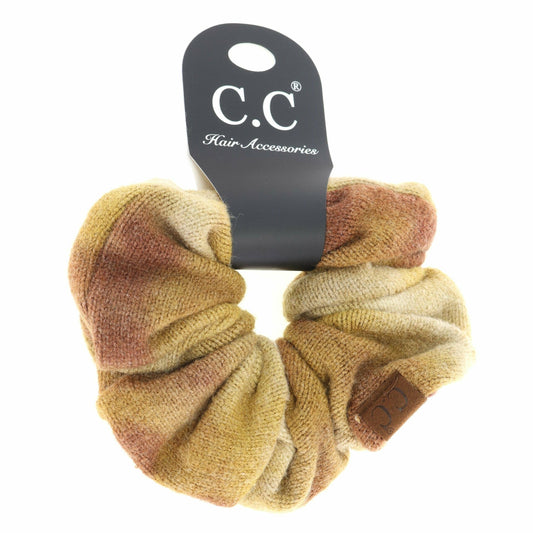 Tie Dye Women's Ponytail Scrunchie: Antique Moss/Wild Ginger