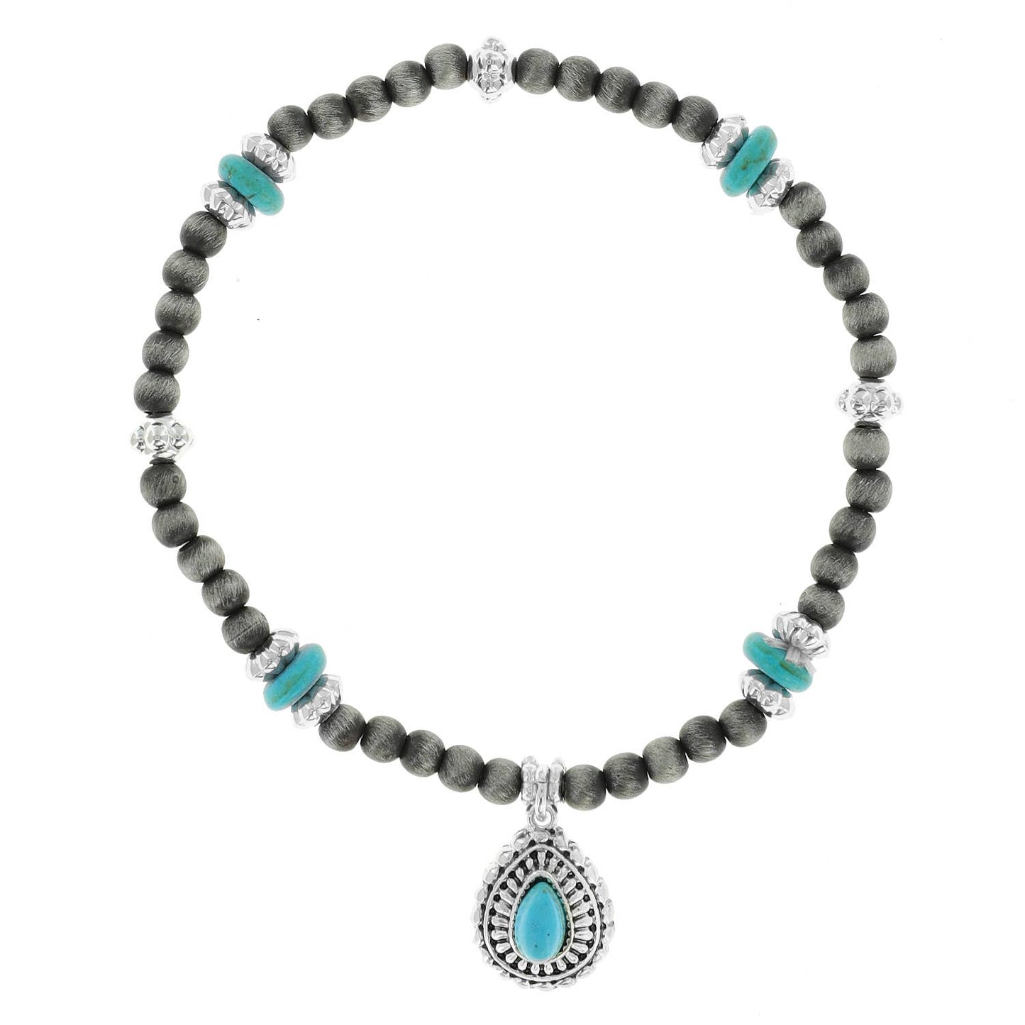 Navajo Pearl Concho Charm Bracelet: Concho or Cactus