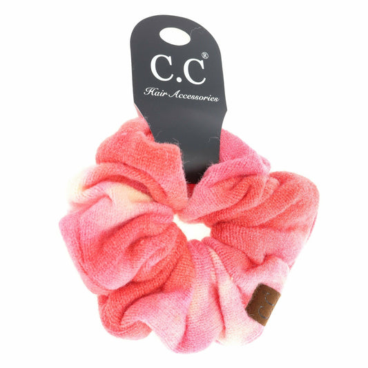 Tie Dye Women's Ponytail Scrunchie: Orange/Peach