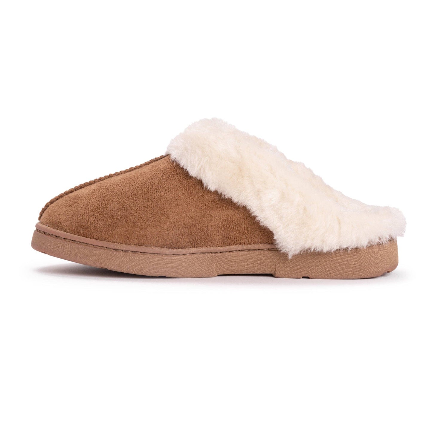 Muk Luks Women's Polysuede Clog: Caramel