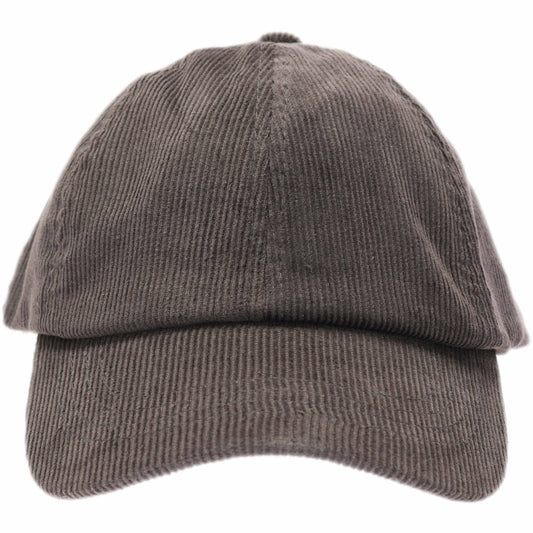 Corduroy Criss Cross High Pony CC Ball Cap: Grey