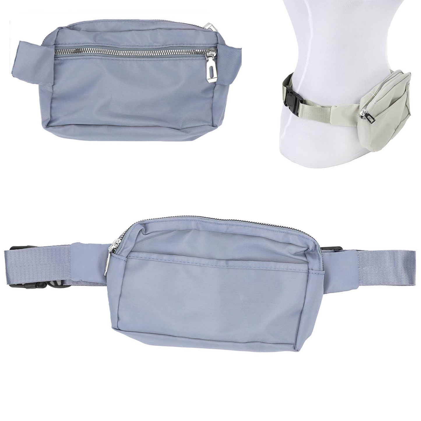 Soft-Hued Multi-Compartment Large Capacity Fanny Pack