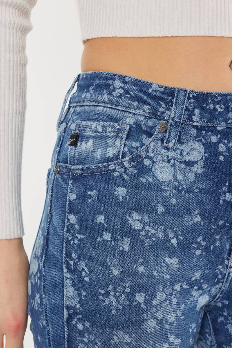 Kan Can USA Floral Flare Jeans