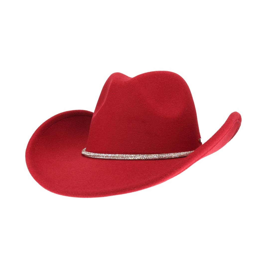 Reno Vegan Fabric Cowboy Hat: Rose
