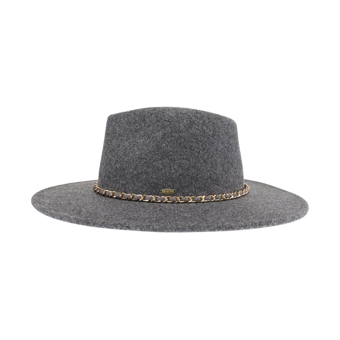 Chain Band C.C Vegan Fabric Hat