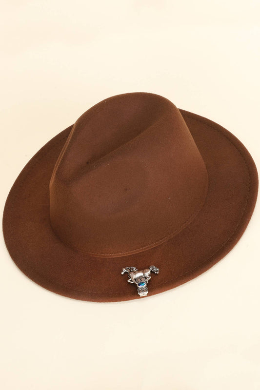 Western Crystal Horse Brim Hat Clip