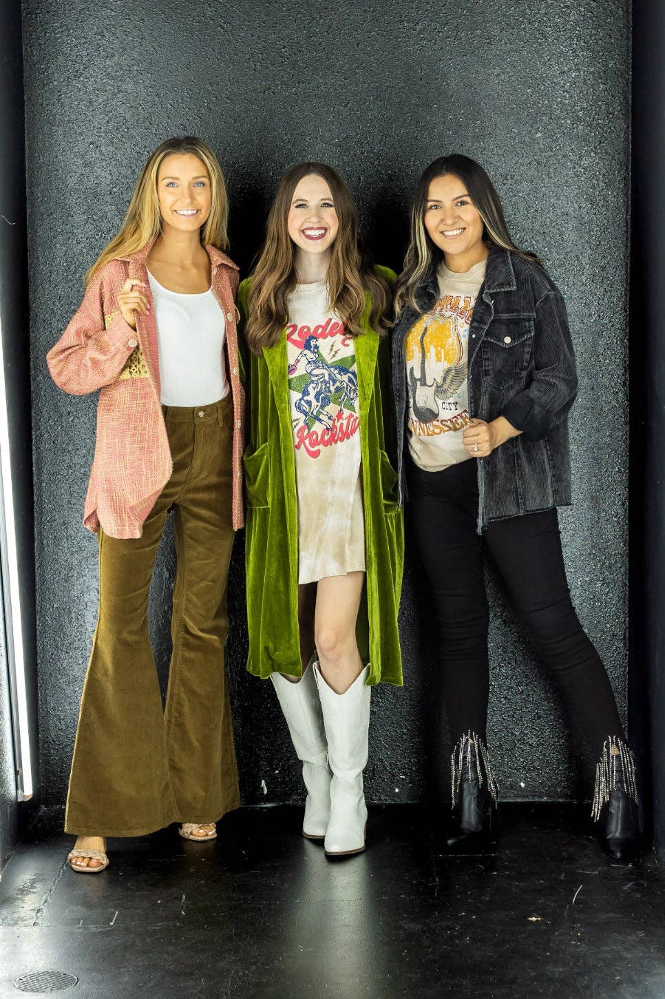 Black Skinny Jeans with Rhinestone Fringe Details