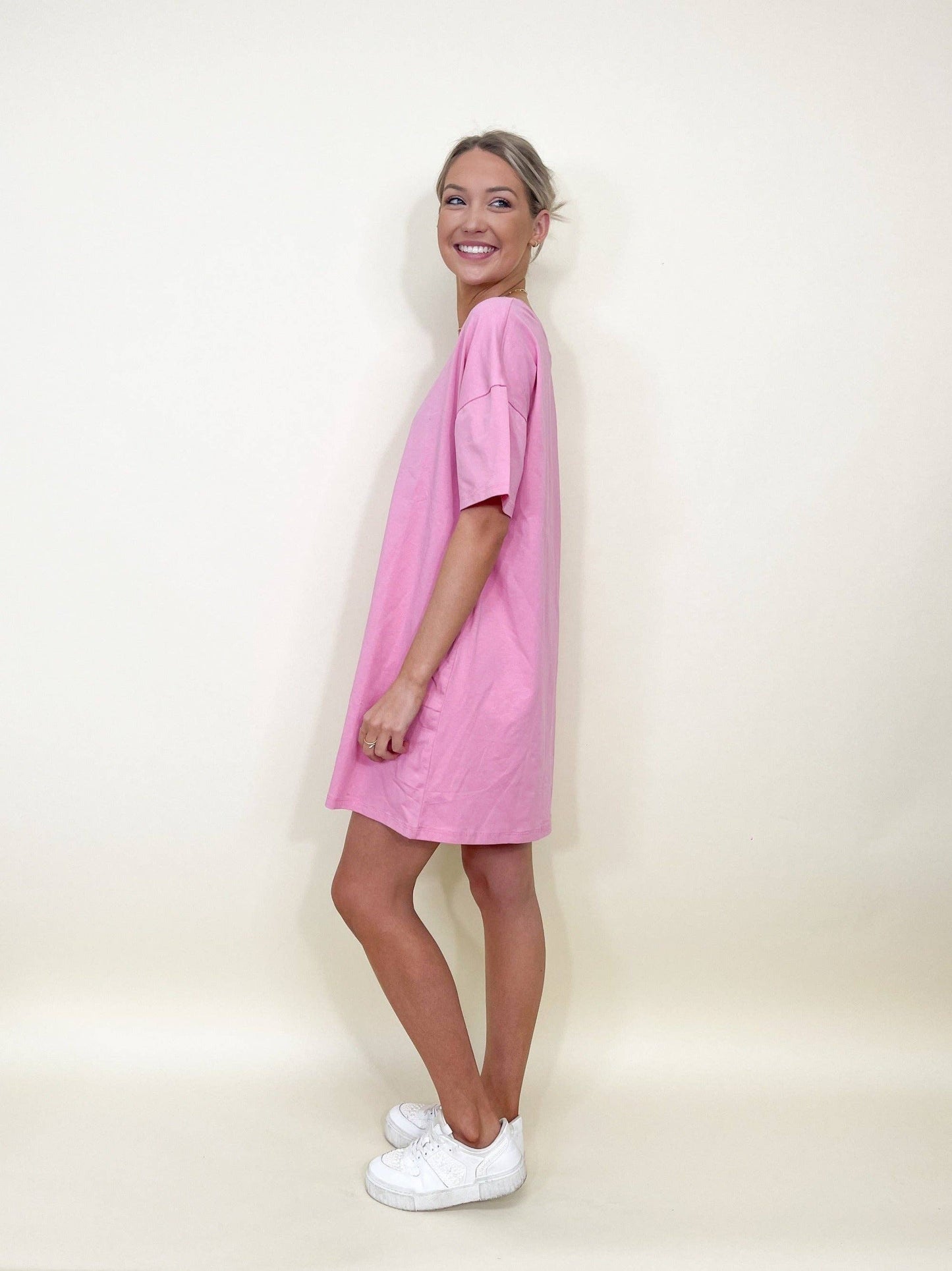 Pink T-Shirt Dress