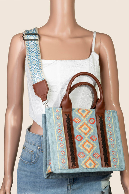 Boho Western Pattern Square Bag: BL