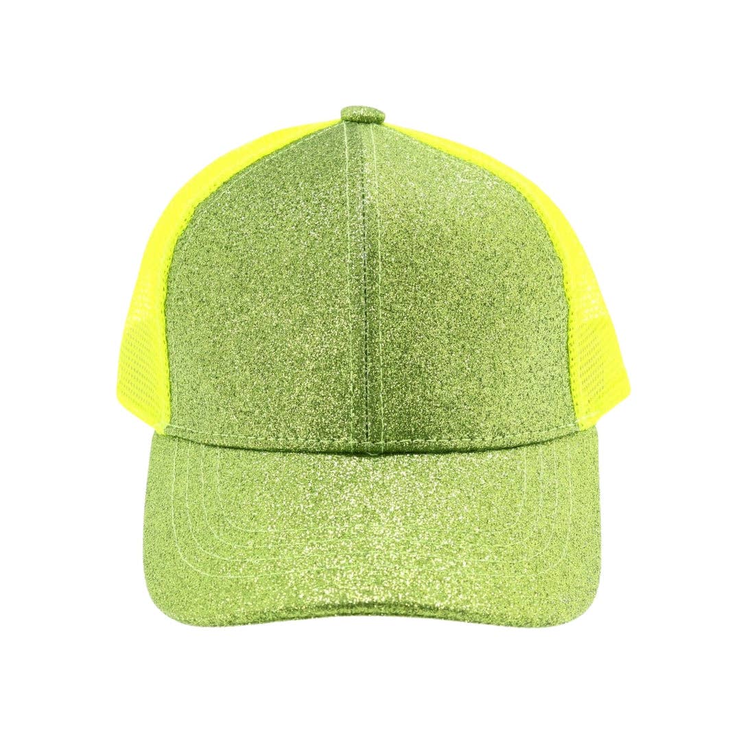 Kids Glitter High Ponytail CC Ball Cap