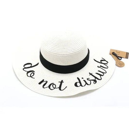 Do Not Disturb Sun Hat: Black & White