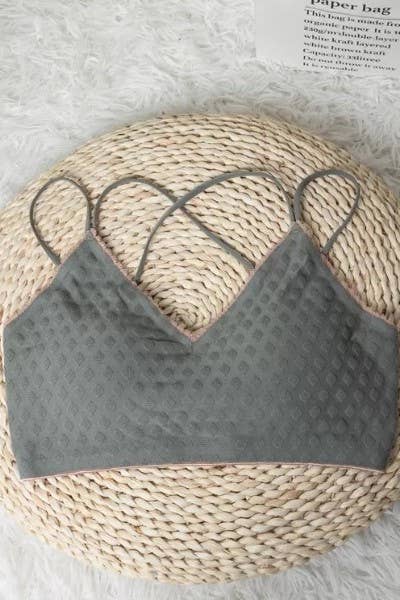 Strappy bralette: Sage / One Size