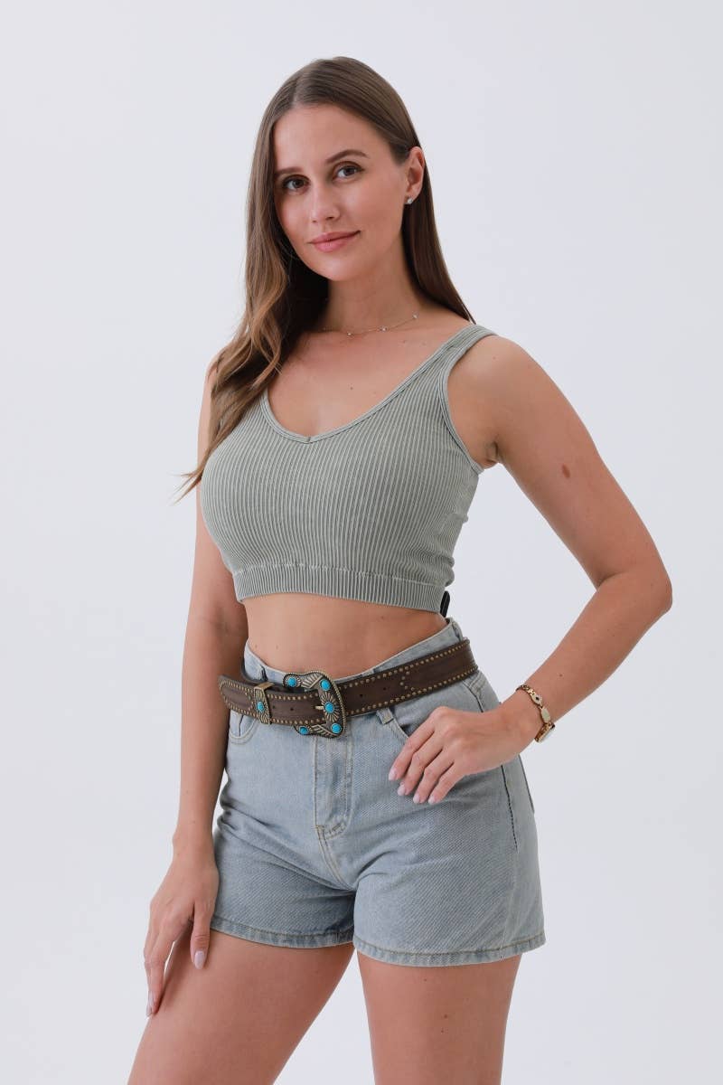 Handcrafted Vintage Belt – Turquoise & Rivet Western: Taupe