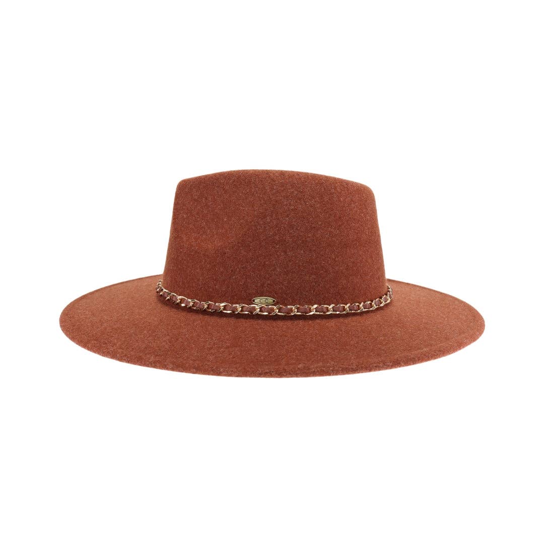 Chain Band C.C Vegan Fabric Hat