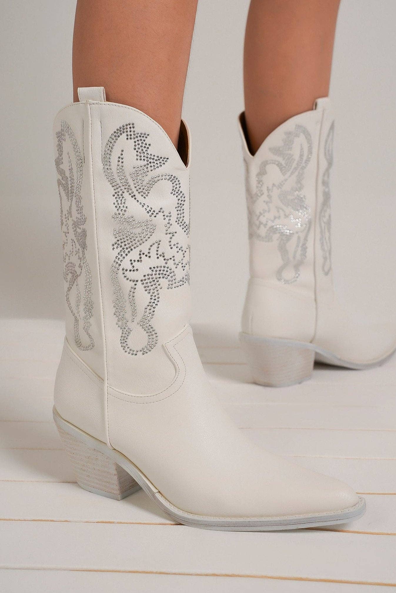 Western Rhinestone Boots: Fuchsia
