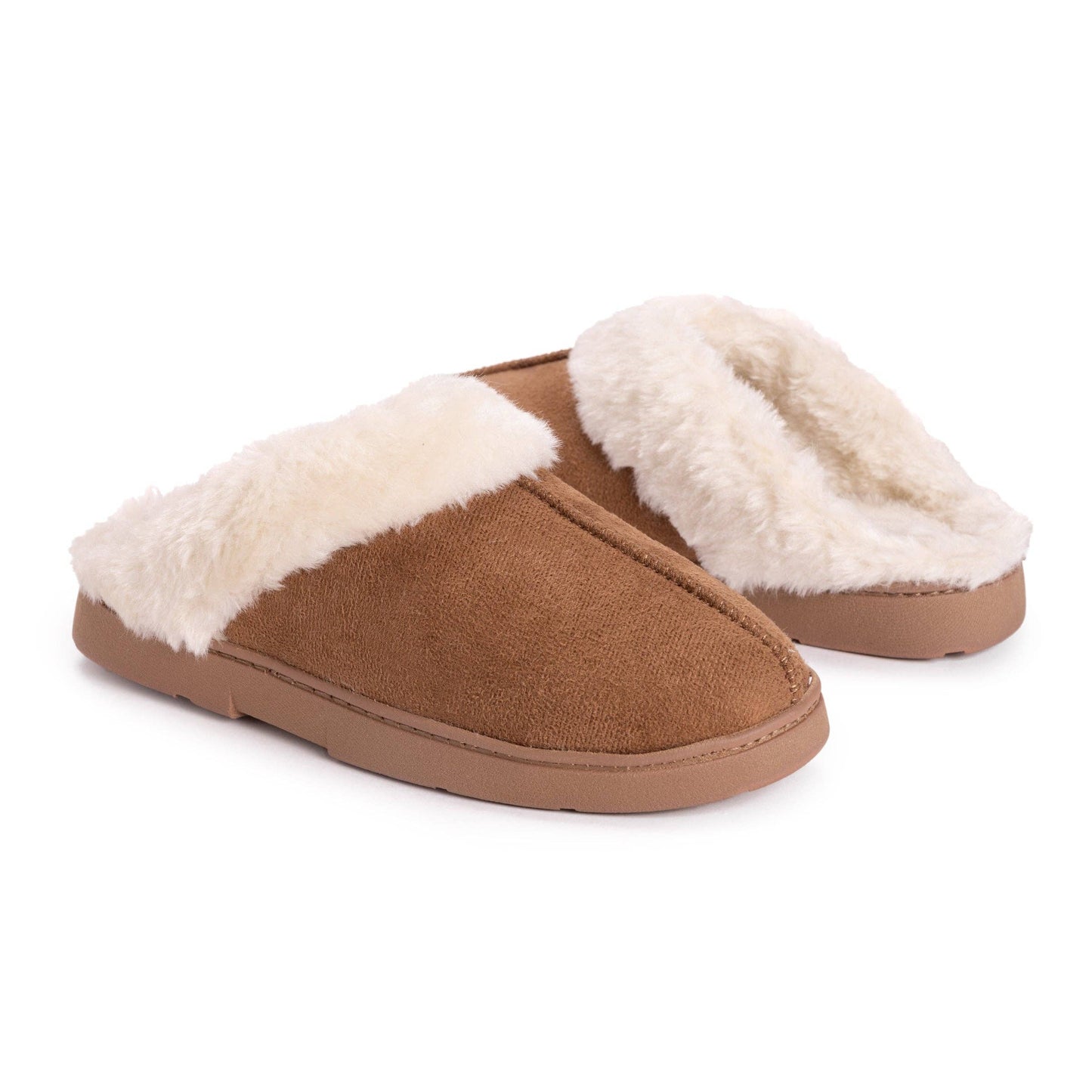 Muk Luks Women's Polysuede Clog: Caramel