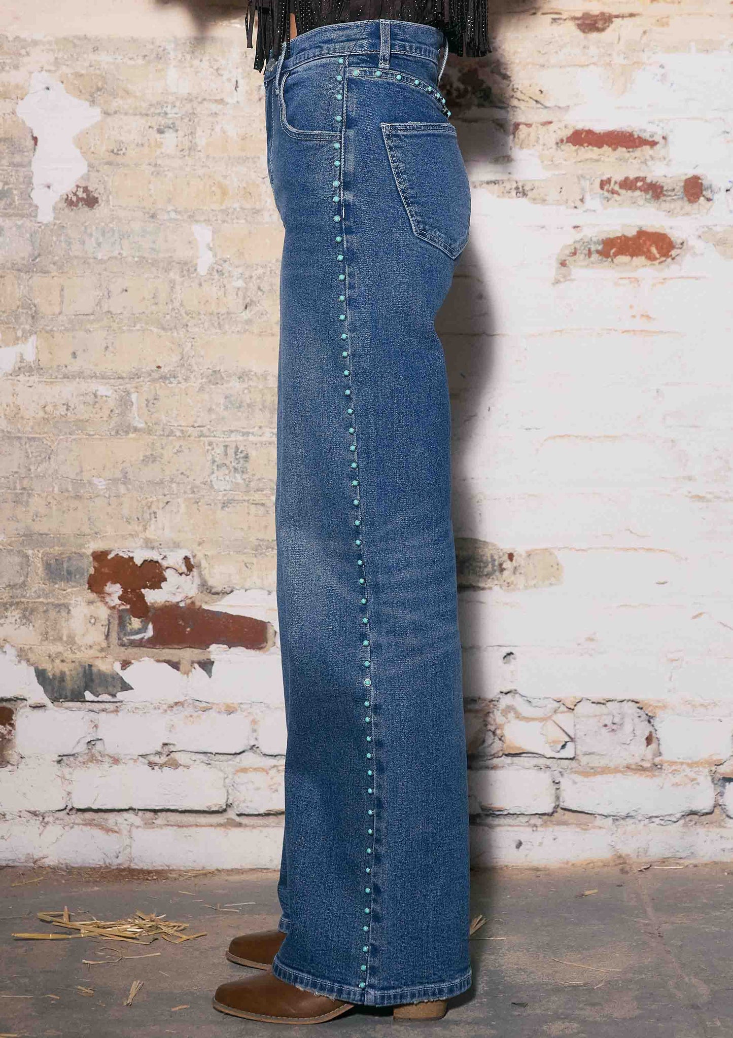 Turkish Gemstone Wide Leg Jeans